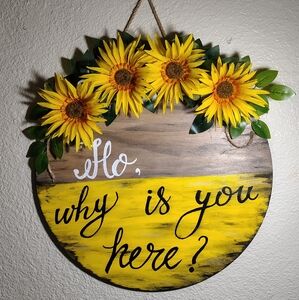 Sunflower Wall Decor with Yellow Accents
